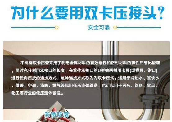 不銹鋼水管卡接工藝流程