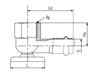 內螺紋座盤彎-不銹鋼螺紋管件