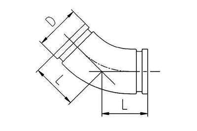 不銹鋼45°彎頭-大白不銹鋼彎頭廠家